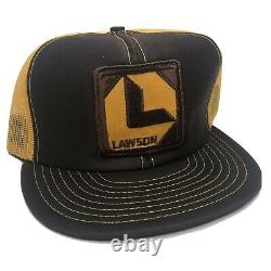 Vintage 70s 80s Louisville USA Lawson Patch Mesh Snapback Trucker Hat Cap Fast