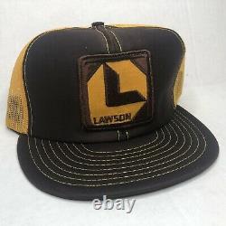 Vintage 70s 80s Louisville USA Lawson Patch Mesh Snapback Trucker Hat Cap Fast