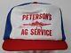 Vintage 70s Peterson's Ag Service Crop Duster Trucker Hat Snapback Cap Usa Made