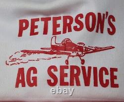 Vintage 70s Peterson's AG Service Crop Duster Trucker Hat Snapback Cap USA Made