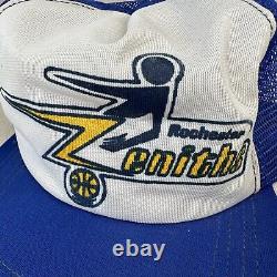 Vintage 70s Rochester Zeniths Hat Trucker Snap Back AABA CBA Basketball