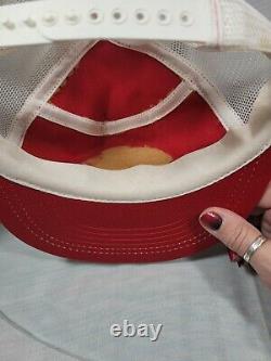 Vintage 80's Red Wing Shoes Patch Trucker Hat Mesh Cap USA Two-Tone Snapback NOS