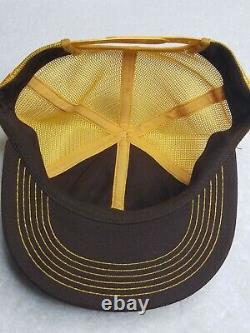 Vintage 80s Buckhorn Beer K-Products Big Patch Mesh Snapback Trucker Hat Cap