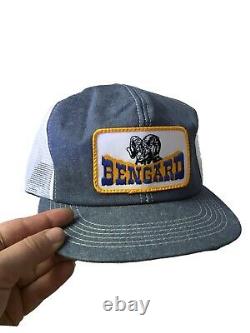 Vintage 80s K PRODUCTS Denim SnapBack Trucker Hat Cap Trucking Patch USA