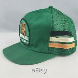 Vintage 80s Kodiak Racing Green 3 Stripe Snapback Mesh Trucker Hat Cap KProducts