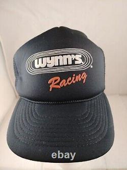 Vintage 80s Mohrs Wynn's Racing Mesh Snapback Trucker Hat Cap RARE