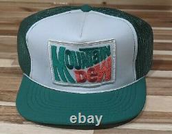 Vintage 80s Mountain Dew Mesh Trucker Snapback Hat Cap Patch new