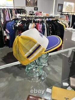 Vintage 80s NHL Los Angeles Kings 3 Stripe Multicolor Snapback Hat USA Made