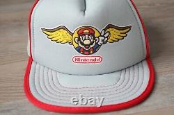 Vintage 80s Nintendo Super Mario Bros Promo Trucker Hat Snapback Cap Rare
