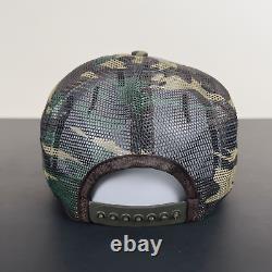 Vintage 80s Upper Michigan Camouflage Trucker Hat Pre-Owned USA Snapback Cap