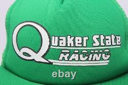 Vintage 90s Quaker State Racing #26 Brett Bodine Autographed Trucker Hat Cap NEW