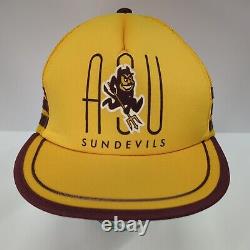 Vintage ASU Sun Devils Arizona State 3-Stripe Truckers Hat Mesh SnapBack Cap