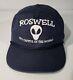 Vintage Blue Roswell Ufo Capital Of The World Double Snapback Trucker Hat Cap