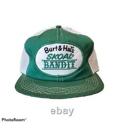 Vintage Burt & Hal's Skoal Bandit Mesh Trucker Snapback Patch Hat