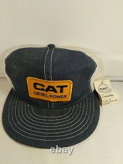 Vintage CAT Diesel Power Trucker Hat Snapback Cap Louisville Mfg USA Patch VTG