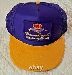 Vintage CROWN ROYAL 80s USA Trucker Hat Cap Snapback Mesh NWOT RARE NISSIN