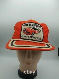 Vintage Cale Yarborough 3 Stripe Trucker Hat Snapback Hat Baseball Cap USA Made