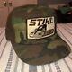 Vintage Camo Stihl Chainsaw Patch Snapback Trucker Hat Cap K Brand Mesh Usa