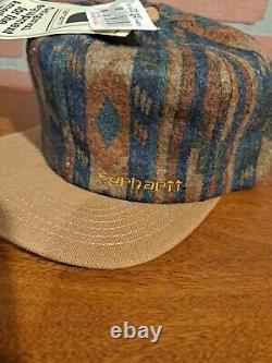 Vintage Carhartt Trucker Cap Aztec Blanket Hat Southwest Made in USA New