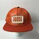 Vintage Case Patch All Mesh Trucker Snapback Hat Orange Adjustable Cap Rare