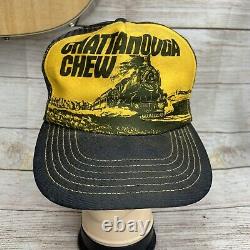 Vintage Chattanooga Chew Trucker Hat Cap Mesh SnapBack Tobacco Train RARE