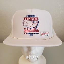 Vintage Chevy I Survived Sidewinding America 1990 Rope Snapback Trucker Hat Cap