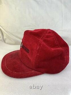 Vintage Cornell University Big Red Corduroy Snapback Trucker Hat Cap