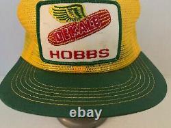 Vintage DEKALB Seed HOBBS K BRAND Full TRUCKER Snapback PATCH Hat Cap RARE VHTF