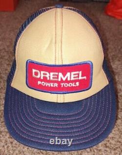 Vintage DREMEL Power Tools Snapback Hat Cap Gray Blue Made in USA Rare