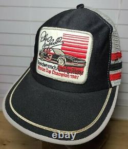 Vintage Dale Earnhardt 1987 Winston 3 Stripe Trucker Mesh SnapBack Hat USA (R1)