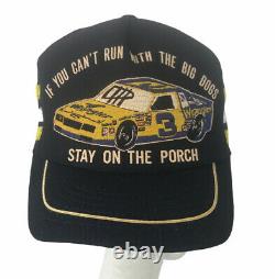 Vintage Dale Earnhardt 3 Stripe Snapback Mesh Trucker Hat NASCAR USA Wrangler