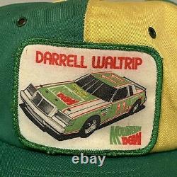 Vintage Darrell Waltrip Mountain Dew Racing #11 Patch Trucker Snapback Cap Hat