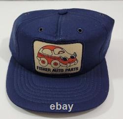 Vintage Fisher Auto Parts Hat Trucker Cap Snapback
