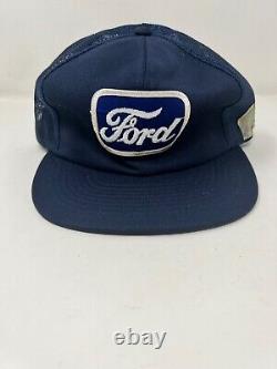 Vintage Ford Snapback Patch Mesh YA Trucker Hat Cap NWT 80s