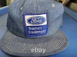 Vintage Ford Tractors Denim Patch Snapback Trucker Hat Cap USA Products