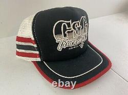 Vintage G&G Trucking Kansas 3 Stripe Trucker Adjustable Snapback Hat Cap USA