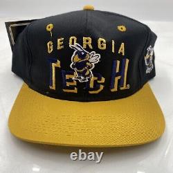 Vintage Georgia Tech Yellowjacket Cardinal Cap 80s Trucker Hat Snapback