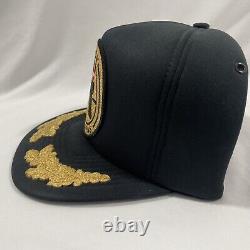 Vintage Glock Firearms Snapback Gold Winged Trucker Hat Black Made in USA Cap