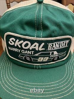 Vintage Harry Gant Skoal Bandit K-Products Mesh Trucker Snapback Patch Hat