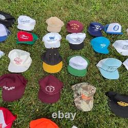 Vintage Hat Cap Lot Trucker Snap Back Strap Mesh Base Ball Bundle of 120 Huge AA