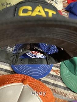 Vintage Hat Lot Of 20 Seed Patch Cat Snapback 80s 90s Trucker Baseball Cap K