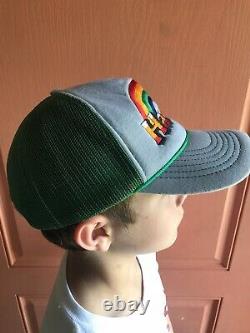 Vintage Hawaii Rainbow Warriors Hat Cap Snapback Trucker Mesh Embroidered Logo