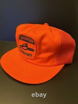 Vintage Husqvarna K Products Chainsaw Patch Mesh Snapback Trucker Hat Cap USA