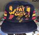 Vintage I May Be Fat But You're Ugly Novelty 3 Stripe Mesh Snapback Hat Cap Usa