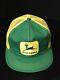 Vintage John Deere Patch Green Yellow Mesh Trucker Hat Snapback Cap K-products