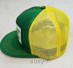 Vintage JOHN DEERE Snapback Trucker Hat Mesh Patch Cap K Products Made in USA