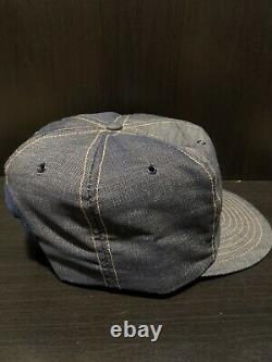 Vintage John Deere Denim Snap Back Patch Trucker Hat Cap Louisville USA