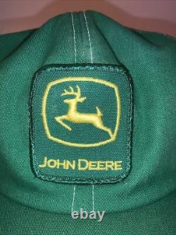 Vintage John Deere K Products Green Mesh Trucker SnapBack Hat Cap Patch Mexico