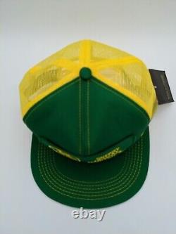 Vintage John Deere K Products Made in USA Trucker Hat Cap Patch Mesh Snapback