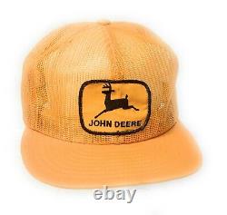 Vintage John Deere Louisville Mfg Co Full Mesh Snapback Trucker Hat Cap